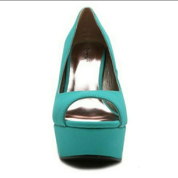 SALE NEW Platform Peep Toe Pumps - Picture 6 of 8